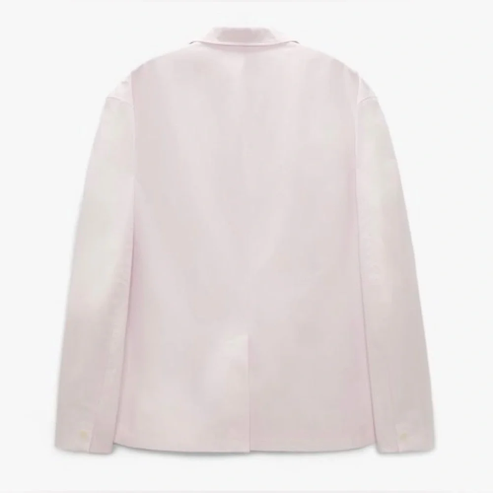 NEW Zara Mens Pastel Pink Poplin Suit Jacket